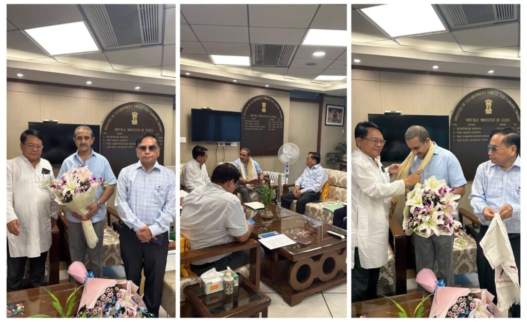 अरूणाचल प्रदेश के मंत्री की दिल्ली में केंद्रीय मंत्री से मुलाकात, प्राकृतिक संसाधनों व पर्यावरण के मुद्दों पर चर्चा व विमर्श - Samachar Mirchi