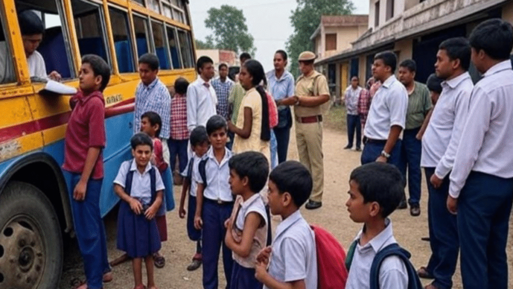 स्कूल बस हादसा: शिकारपुर में नशे में होने का आरोप, चालक हिरासत में - Samachar Mirchi