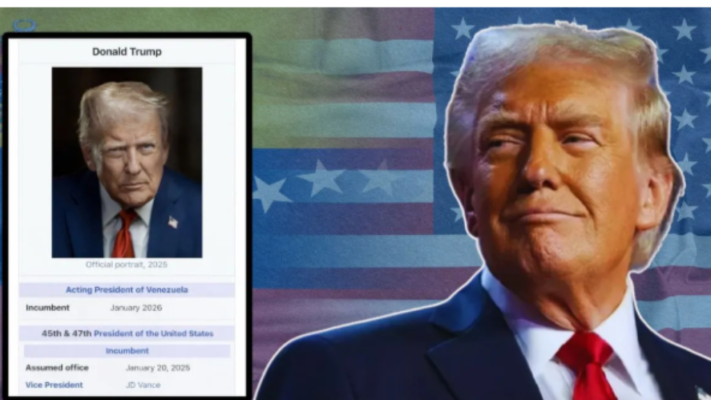ट्रंप ने खुद को बताया वेनेजुएला का ‘कार्यवाहक राष्ट्रपति’, शेयर की एडिटेड तस्वीर