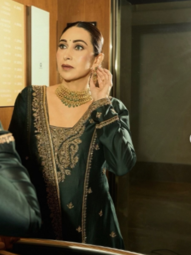 करिश्मा की यही अदा तो बनाती है उन्हें सबसे सुंदर, साधारण सा कुर्ता और पैर में कोल्हापुरी चप्पल क्या खूब जच रहीं