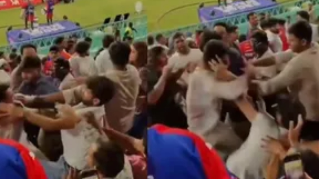 इकाना स्टेडियम में फैंस के बीच झड़प: LSG vs DC मैच के दौरान मारपीट, वीडियो वायरल
