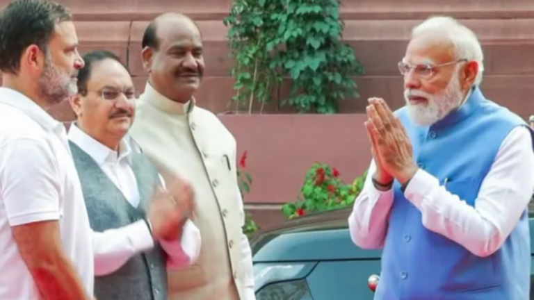 संसद परिसर में पीएम मोदी और राहुल गांधी की सौहार्दपूर्ण मुलाकात, लंबी बातचीत ने खींचा सबका ध्यान