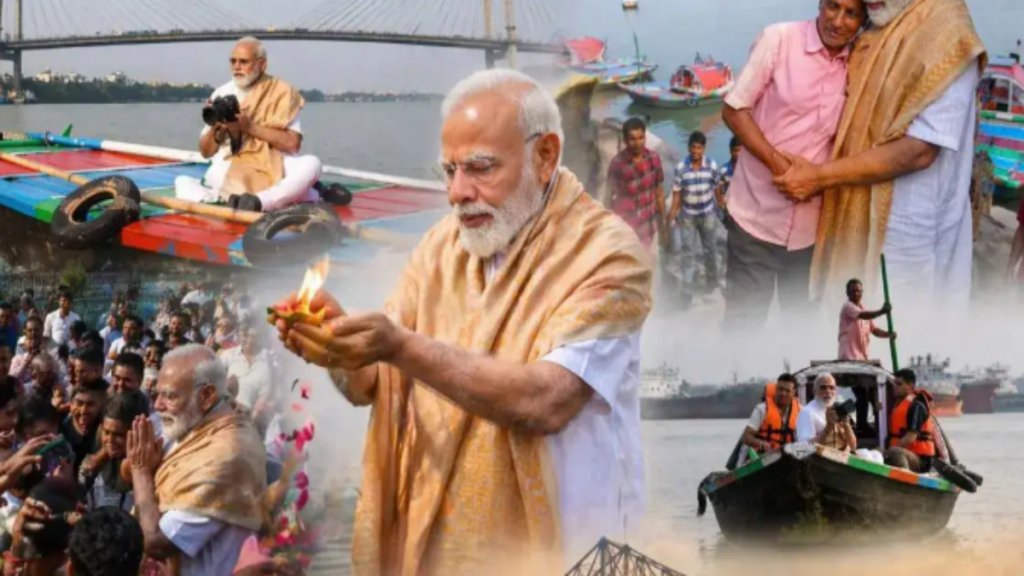 कोलकाता में पीएम मोदी ने हुगली तट पर की पूजा-अर्चना, गंगा को बताया बंगाल की आत्मा - Samachar Mirchi