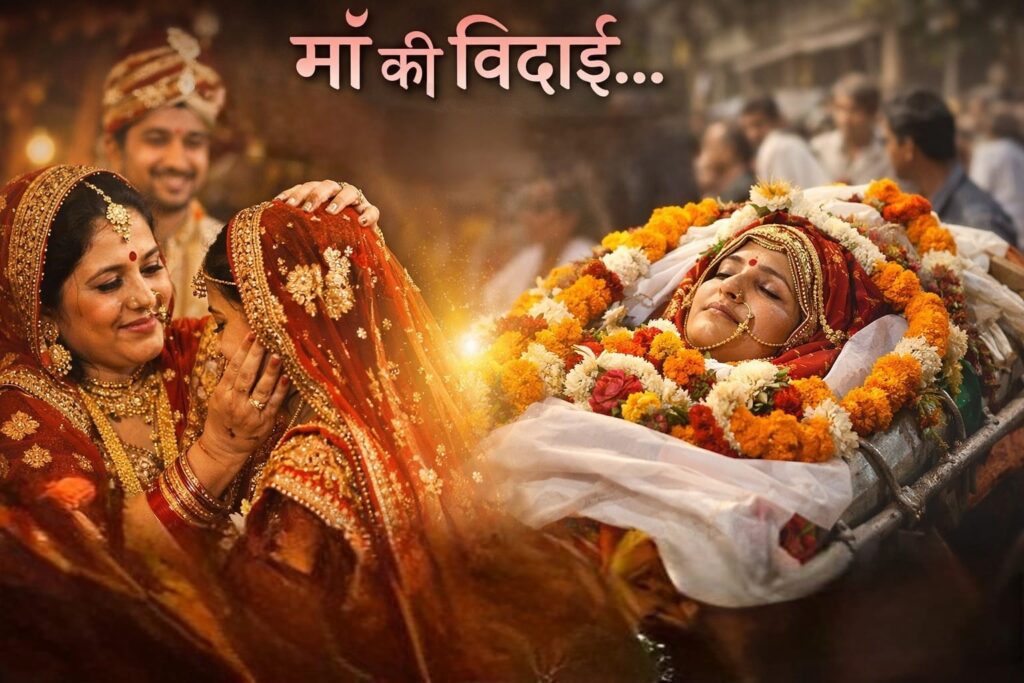 एक मां की अंतिम यात्रा… बेटी की शादी और विदाई वाली तारीख़; ईश्वर का फैसला… या संयोग? एक मां की अंतिम यात्रा… बेटी की शादी और विदाई वाली तारीख़; ईश्वर का फैसला… या संयोग? - Samachar Mirchi