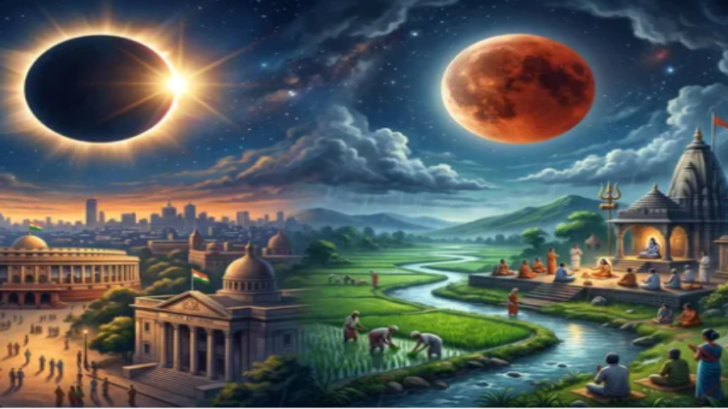 सावन 2026 में पूर्ण सूर्य और आंशिक चंद्र ग्रहण का दुर्लभ संयोग, भारत में नहीं दिखेंगे - Samachar Mirchi